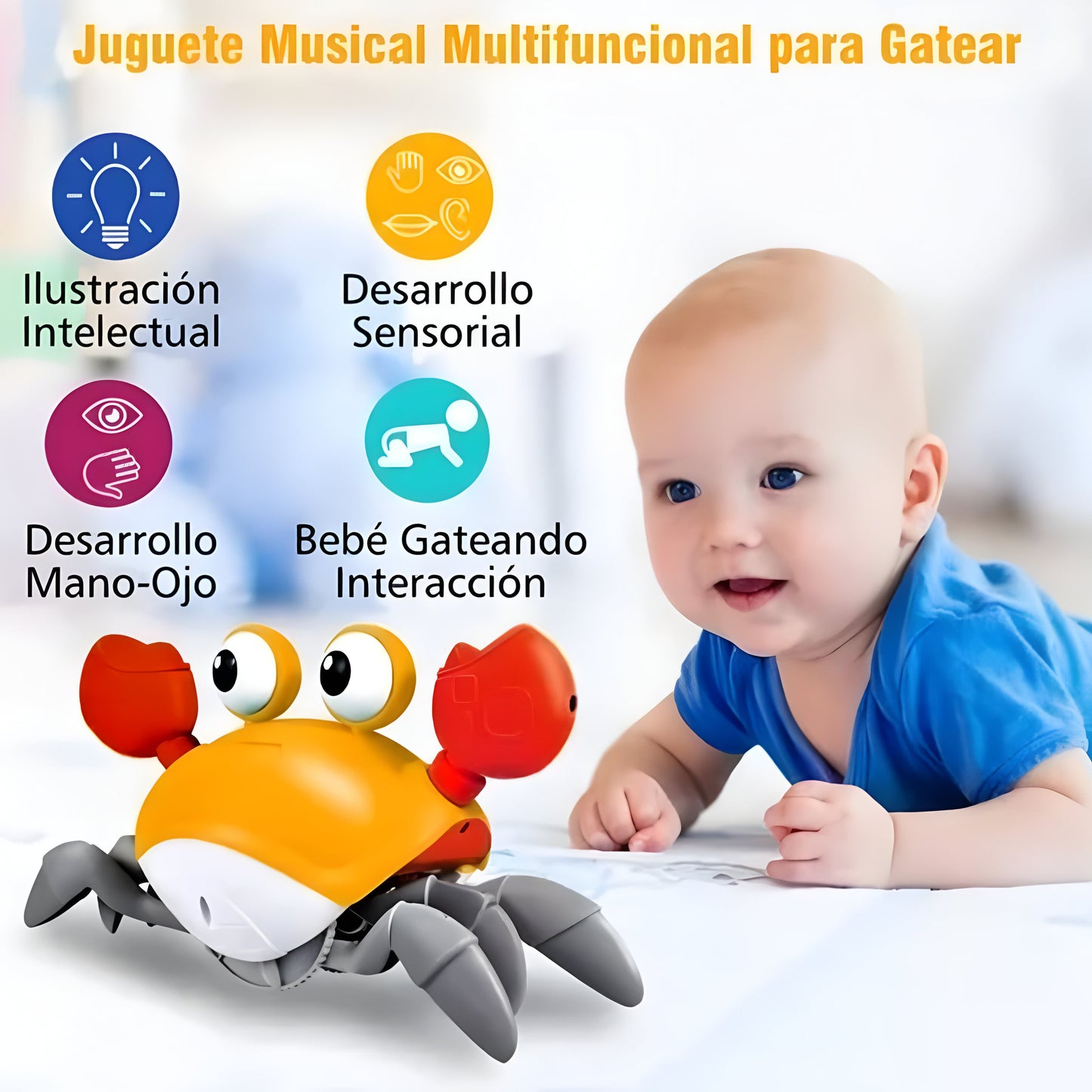 Crabby® – Cangrejo Interactivo Luminoso