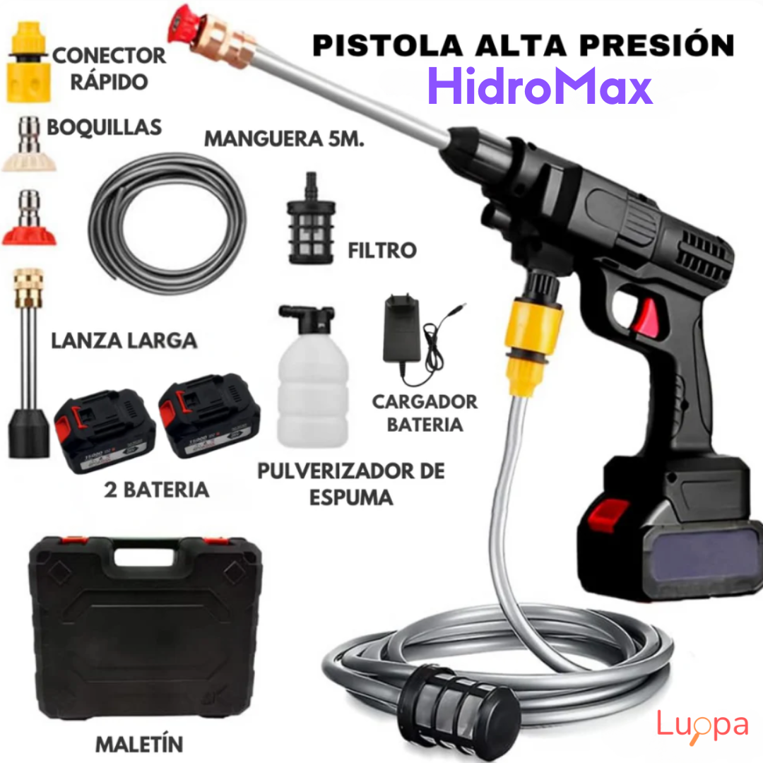 Hidrolavadora Portátil Recargable HidroMax ™️ + Batería Extra